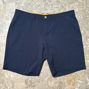 Macade Shorts Mens 38 Slim Fit Blue Chino 9” Golf Performanc Stretch